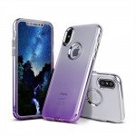 Wholesale iPhone X (Ten) 360 Gradient Armor Hybrid Case (Purple)